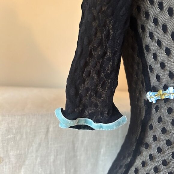 ***SOLD***Vintage Betsey Johnson New York Swiss Dot Mesh Maxi Dress - Picture 5 of 8